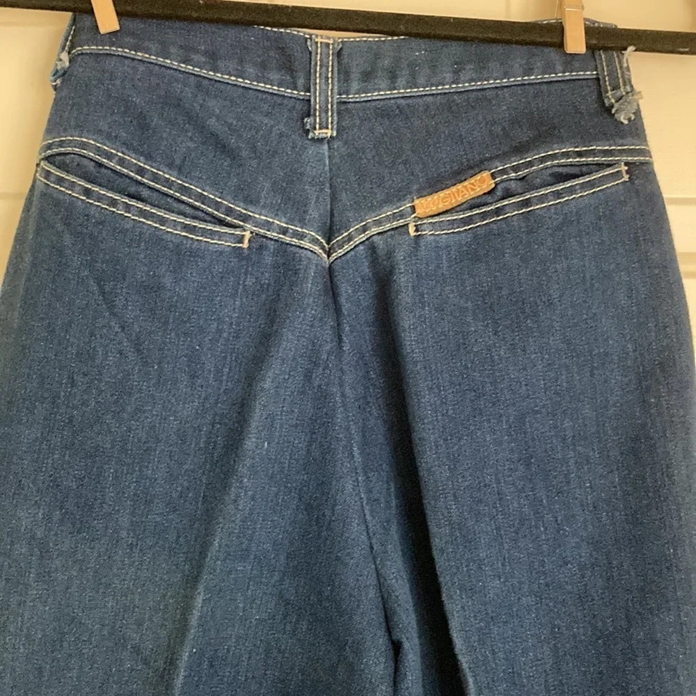 PS Gitano 1980’s high waist denim jean plain pocket size 8 24 x 27 top stitched - Picture 5 of 16